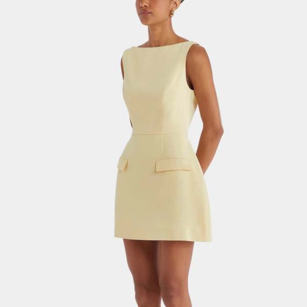 Amanda Uprichard Banco Mini Dress in corn silk - Picture 2 of 9